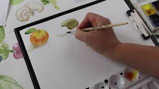 Food sketch. Как рисовать овощи и фрукты