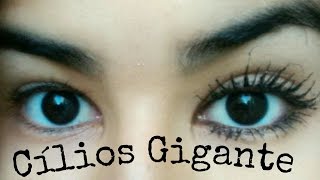 Cílios gigantes com algodão
