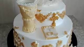 Торт на крещение мальчика/Baptism cake for a boy. Крылья ангела из мастики. Купель!