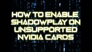 [Fix] How To Enable Shadowplay On New GeForce Experience | Shadowplay Not Showing Up