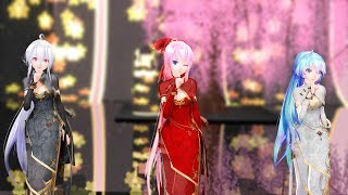 [MMD] 桃源恋歌 －TougenRenka－ Tda Luka Miku Haku China Dress