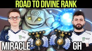 Miracle- & gh TI7 Winners Tiny & IO (Wisp) Combo to DIVINE Rank - Dota 2