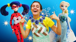 Hacemos collares comestibles de colores. Vídeos de muñecas. Cocina para niños