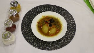 ТУШЕНАЯ БАРАНИНА С ОВОЩАМИ И КАРТОФЕЛЕМ В ГОРШОЧКАХ