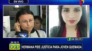 Joven quemada en bus de Miraflores está siendo operada