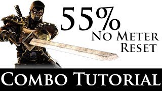 Injustice - Combo Tutorial - Scorpion (55% No Meter Reset)