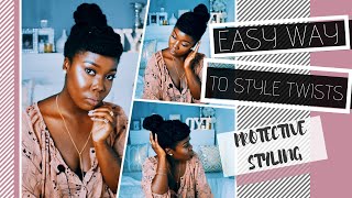 Natural Hair | How to style Twists | Protective styling | Obaa Yaa Jones