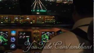 Night Landing At JFK International Airport