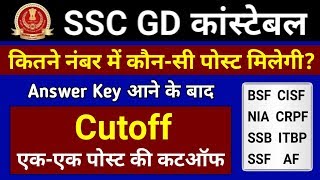 आपको कौन सी पोस्ट मिलेगी देख लो ॥ SSC GD Cutoff 2019 ॥ SSC GD