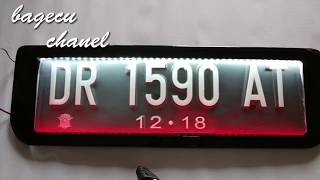 Plat Nomer Mobil Mika Akrilik Menyala.