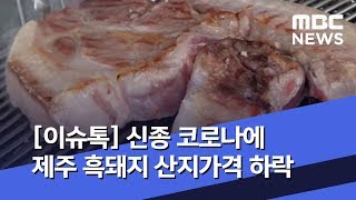 [이슈톡] 신종 코로나에 제주 흑돼지 산지가격 하락 (2020.02.07/뉴스투데이/MBC)