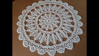 Салфетка крючок. Салфетки крючком. Крючок для начинающих. Вязание крючком 2019.