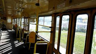 Riding a Konstal 13N tram in Warsaw - Mitfahrt im Konstal 13N der Straßenbahn Warschau (4)