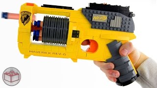 WORKING LEGO NERF GUN (Maverick REV-6)