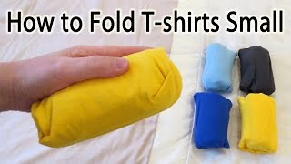 How to Fold a T-shirt Small to Save Space - Lifehack