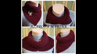 Вязаная манишка. Прямоугольник превращается )))