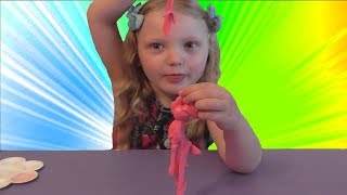Как сделать лизуна из клея ПВА. DIY Slime. Наш первый лизун. Розовый слайм с блестками.