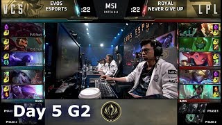 EVOS Esports vs Royal Never Give Up | Day 5 LoL MSI 2018 Main Event Group Stage | EVS vs RNG