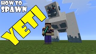 HOW TO SPAWN YETI | Minecraft PE Giant Yeti Addon