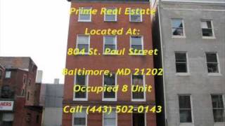 8 Unit Multifamily In Historic Mt. Vernon Baltimore, MD-(443) 502-0143