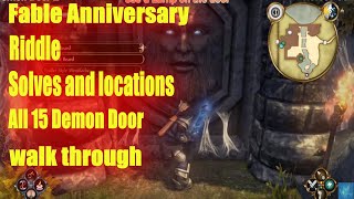 Fable Anniversary All 15 Demon Door Riddle Solves and locations Walkthrough