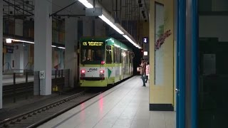 Straßenbahn Essen | haltestelle Rathaus | EVAG Bombardier Flexity M8D-NF1/NF2 & Düwag M8C | 2017