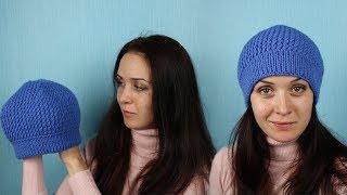 Шапка спицами "Косые петли"_How to Knit a Hat "Diagonal Stitch"