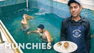 A Hidden Restaurant Inside an NYC Russian Bathhouse