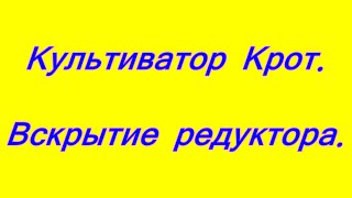 Вскрытие редуктора культиватор Крот