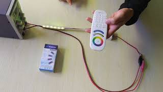 How to use the RGB+CCT led strip light with 2.4G led controller