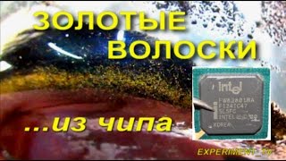 Золотые волоски из микросхем Gold of chips Золото из 10-ти мостов