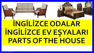 İngilizce Odalar - İngilizce Ev Eşyaları - Parts Of The House