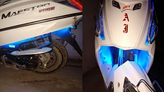30 rs ??How to install led strips in all | bikes | scooty| Maestro Edge| must watch |2019 |