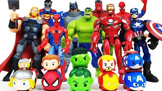 Avengers Transformation! Red Hulk, Iron Man, Spider-Man, Batman, Superman, Captain America, Thor!