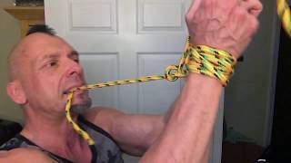 SELF BONDAGE: HOW TO TIE WRISTS UP WITH ROPE (WARNING: YOU MAY GET STUCK)