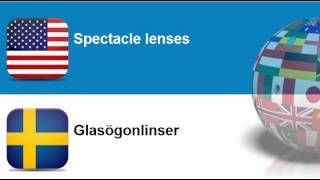 Learn Swedish vocabulary #Topic = Eye care products and corrective lenses