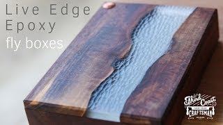 Live Edge Epoxy River Fly Boxes // Woodworking // Fly Fishing How To