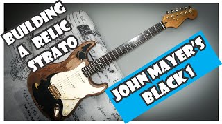 Building a Handmade John Mayer's Black1 Stratocaster Guitar - Fender Custom Shop MODDED Replica, DIY