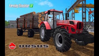 Farming Simulator 2017. Нестеровка. Трактор URSUS 1634. Лесовоз ПТС-6.