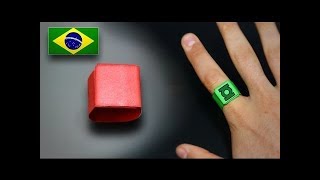 Origami Simple Ring Instructions |  Cách gấp nhẫn giấy