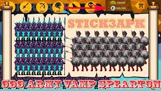 ? ARMY VAMP SPEARTON vs RED STICK EMPIRE ? Stick war mod apk #FHD