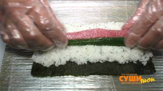 Как готовить роллы. Суши Шоп. / How to make delicious and tasty sushi.