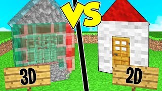 CASA IN 3D contro CASA IN 2D su MINECRAFT!