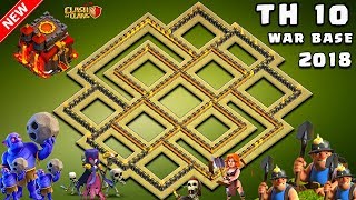 UNBEATABLE Best Th10 War Base 2018 Vs Anti 3 Star With Replays Anti Bowler Anti Miner Anti Valkyrie