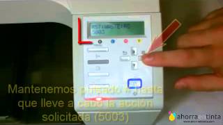 Ricoh aficio GXe7700n: ERROR preparar nueva unidad de recogida de tinta (tanque mantenimiento)