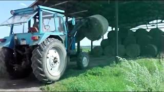 Перевозка соломы-сена на прицепе до трактора МТЗ 82, Transportation to MTZ 82