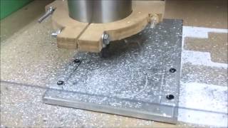 Aluminium 1,5kw spindle mount milling on my homemade cnc router :)