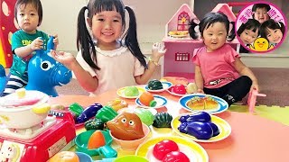 キッズスペースで遊んだよ！　おままごとごっこ　HUGっと！プリキュア　姉妹で競争　ロディに乗るみなくん♪　3人きょうだい　るんるんママ