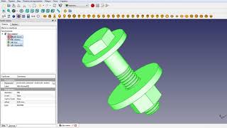 FreeCAD верстак Fasteners (крепёж, болты, гайки, резьба)[Fasteners Bolts Nuts Thread]