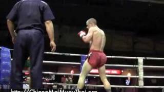 Chiang Mai Muay Thai Fight - Elbow TKO